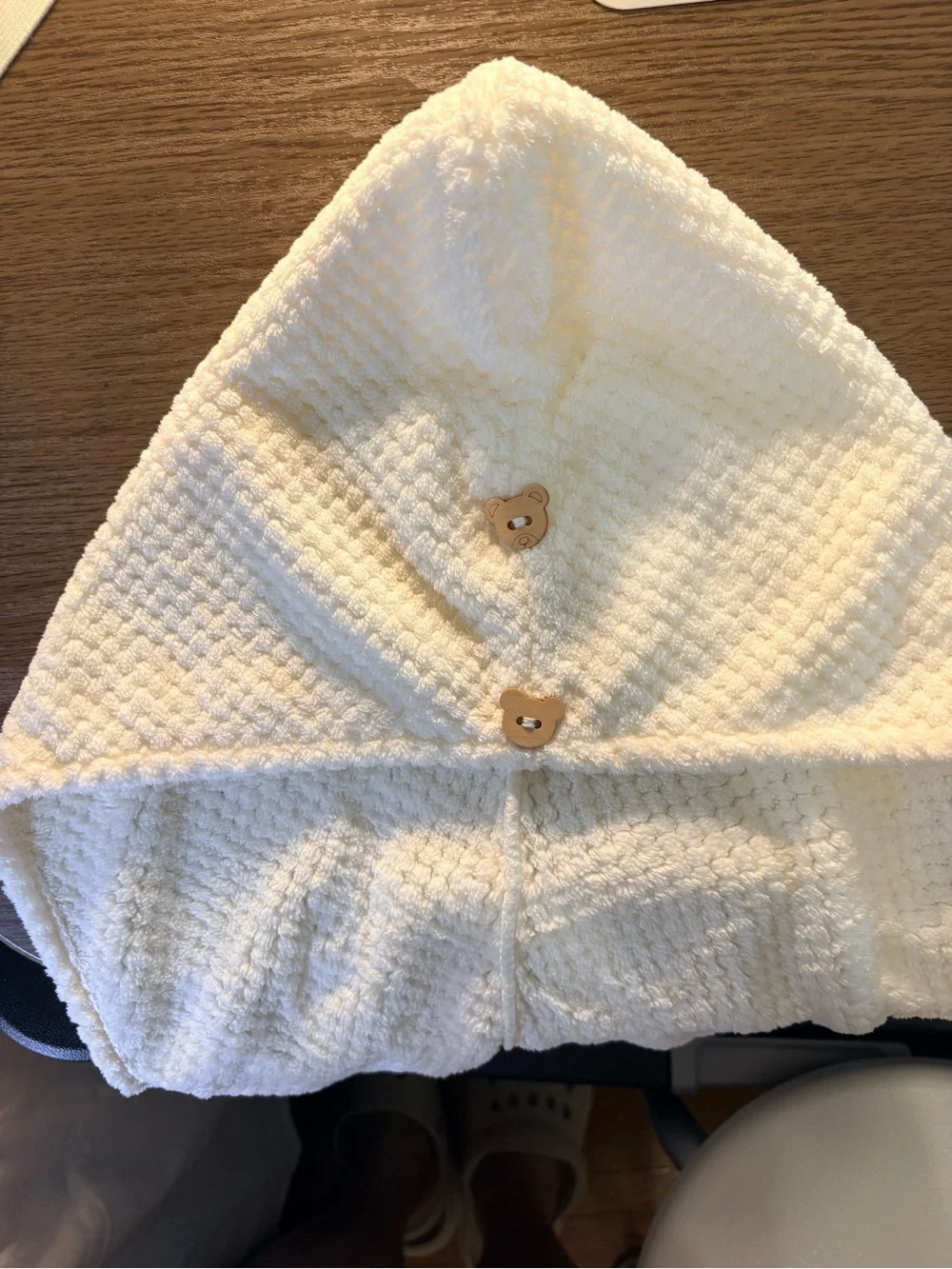 Set Of 4 HAIR Bath Towel(  White Pink Beige Gray White )Long Hair Towel Unisex